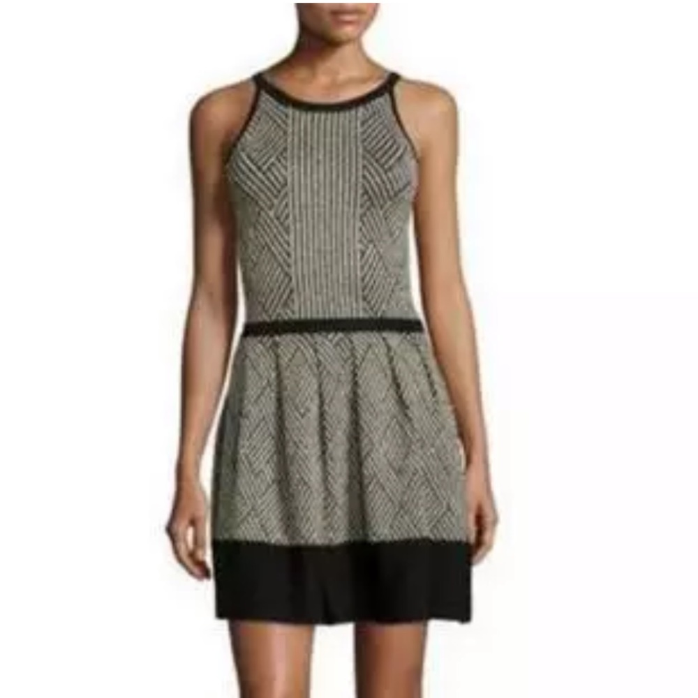 Black gold minidress Parker Nordstrom lamè - Picture 7 of 8